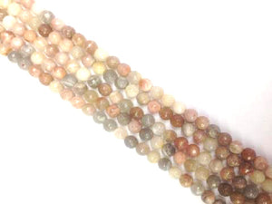 Multi Moonstone Faceted Rounds 8Mm