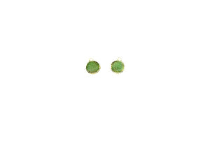 Agate Druzy Green Earring A Pair 12Mm