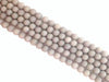 Matte Color Jade Gray Round Beads 8Mm
