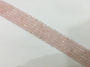 Color Jade Light Pink Faceted Roundel 2X4Mm