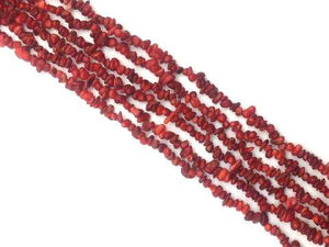 Bamboo Coral Red 36 Inch Chips 5X8Mm
