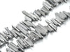 Matte Crystal Quartz Siver Stick 5X25-8X30Mm