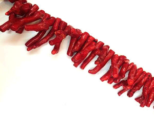 Bamboo Coral Red Free Form 12X45-15X67Mm