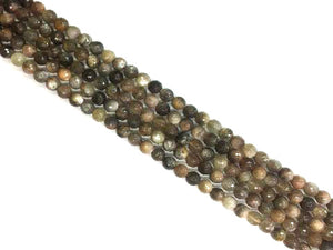 Black Sunstone Faceted Rounds 8Mm