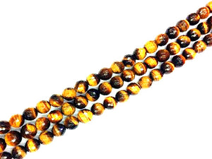 Tiger Eye Faceted Rounds 4Mm
