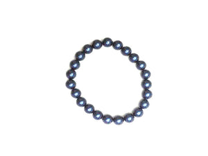 Heat Coloring Shell Pearl Navy Blue Bracelet 8Mm