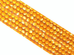 Mop Gold Round Beads 8Mm
