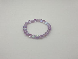 Matte Candy Color Glass Lilac Bracelet 8Mm