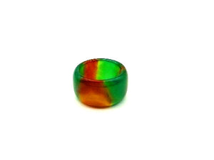 Color Agate Red Green Ring 20-22Mm