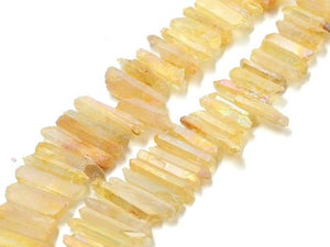 Matte Crystal Quartz Ab Yellow Stick(Egaduated) 8X25-12X50Mm