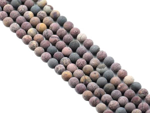 Matte Arican Jasper Round Beads 6Mm