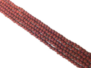 Lava Stone Red Round Beads 18Mm