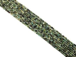 African Turquoise Faceted Round Beads 4Mm