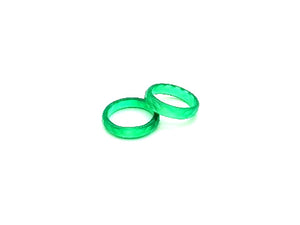Color Agate Green Ring Faceted 5Mm