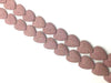 Lava Stone Fuchsia Heart 26Mm
