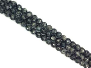 Black Labradorite Faceted Rounds 8Mm