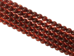Resin Transparent Red Round Beads 8Mm