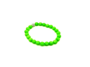 Matte Color Jade Shamballa Green Bracelet 8Mm