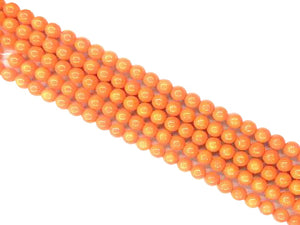 Thunder Polish Glass Crystal Light Orange Round Beads 10Mm