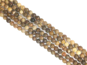 Wood Opdite Round Beads 6Mm