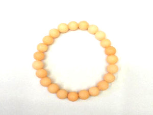Matte Color Jade Orange Bracelet 8Mm