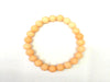 Matte Color Jade Orange Bracelet 6Mm