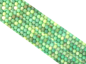 Green Grass Agate Round Beads 18M