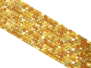 Color Sardonyx Yellow Round Beads 12Mm