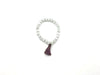 Cat Eye Stone White Tassel Bracelet 8Mm