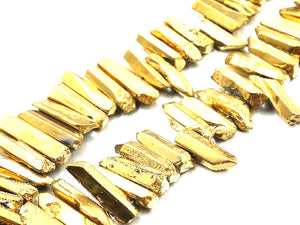 Crystal Quartz Gold Stick(Egaduated) 8X25-12X50Mm
