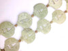 Shoushan Stone Green Carvde Beads 55X55Mm