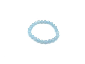 Color Jade Light Blue Bracelet 8Mm