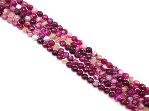 Color Sardonyx Rose Faceted Rounds 6Mm