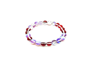 Candy Color Glass Red Bracelet 8Mm