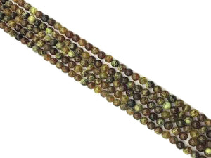 Dragon Agate Yellow Round Beads 6Mm
