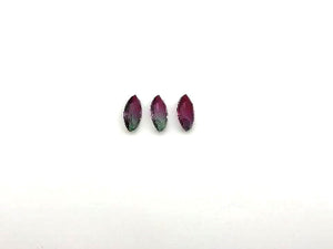 Glass Red Green Hores Eye Ring Surface 8X18Mm