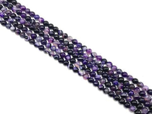 Color Sardonyx Purple Round Beads 6Mm