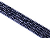 Black Spinel Super Precision Cut Faceted Roundel 2X3Mm