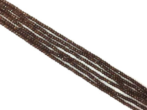Color Jade Brown Faceted Roundel 2X4Mm