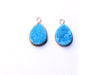Crystal Quartz Druzy Blue Pendant(Teardrop) 12X16Mm
