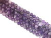 Matte Dog Teeth Amethyst Round Beads 12Mm