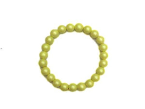 Matte Heat Coloring Shell Pearl Yellow Bracelet 8Mm