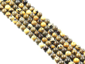 Yellow Aric Jasper Round Beads 14Mm