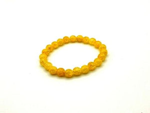 Color Crack Crystal Yellow Bracelet 8Mm