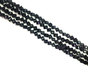 Black Onxy Faceted Square 12Mm