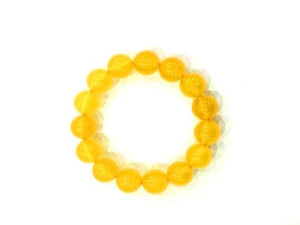 Synthetic Amber Yellow Bracelet 14Mm