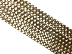 Matte Shell Pearl Tan Faceted Rounds 14Mm