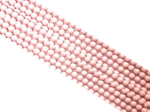 Matte Shell Pearl Pink Round Beads 4Mm