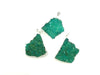 Crystal Quartz Druzy Dark Green Pendant 35X40-30X50Mm