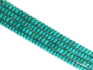 Stabilized Magnesite Green Carved Beads 8Mm